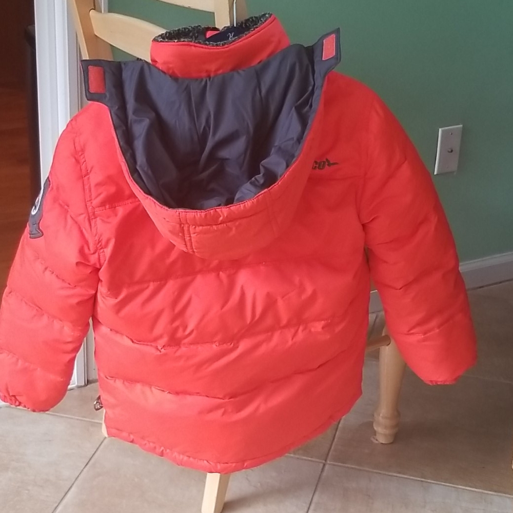 HAWKE & CO orange down coat 10/12 - Picture 15 of 15